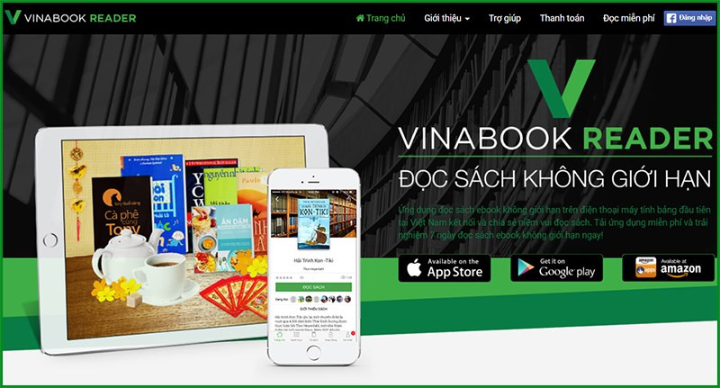 Vinabook Reader: Ứng dụng đọc sách online