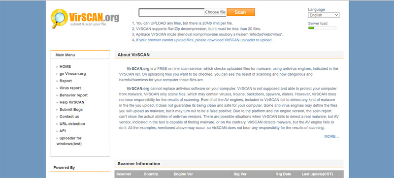 VirScan - Scan virus online