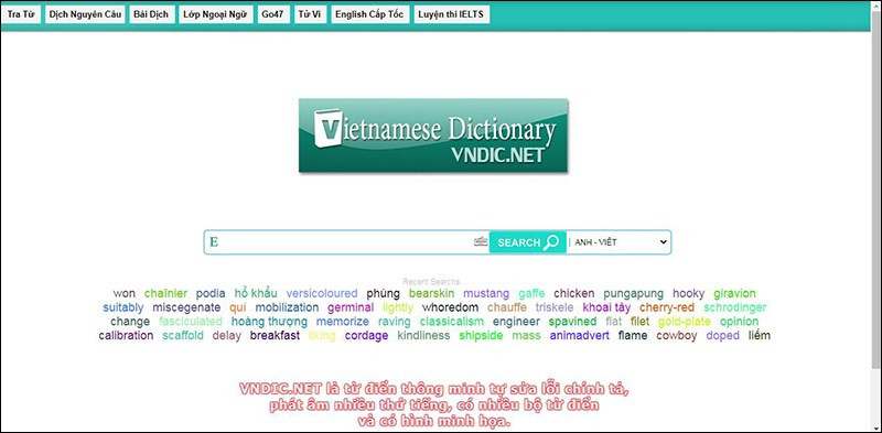 Vndic: Từ điển online Anh Việt
