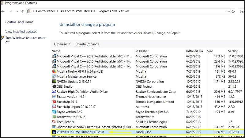Vulkan Run Time Libraries là gì? Có nên xóa không? Tìm hiểu ngay!