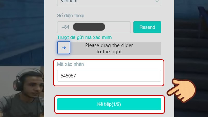 Xác minh OTP Bigo Live trên máy tính