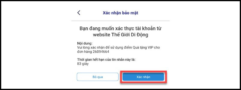 Xác thực qua ứng dụng