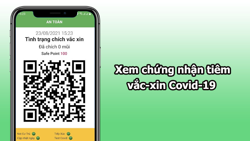 Xem chứng nhận tiêm vắc-xin Covid-19