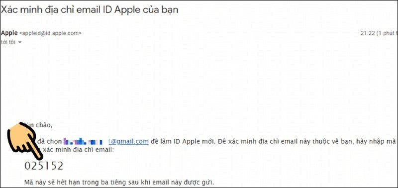 Xem mã xác minh được gửi đến email của bạn