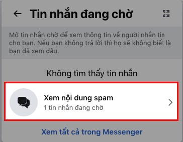 Xem nội dung spam