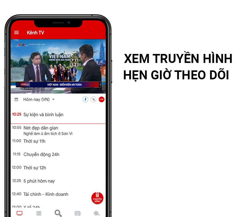 Xem truyền h&igrave;nh trực tuyến mọi l&uacute;c, mọi nơi