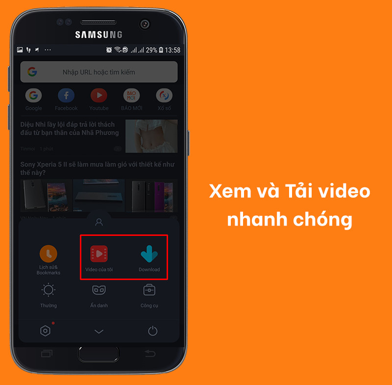 Xem và tải video nhanh chóng trên UC Mini