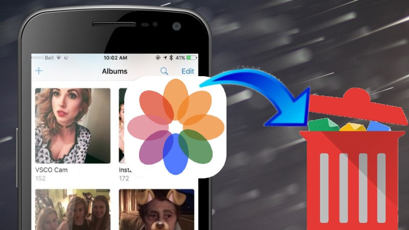 Xóa album ảnh trên iPhone