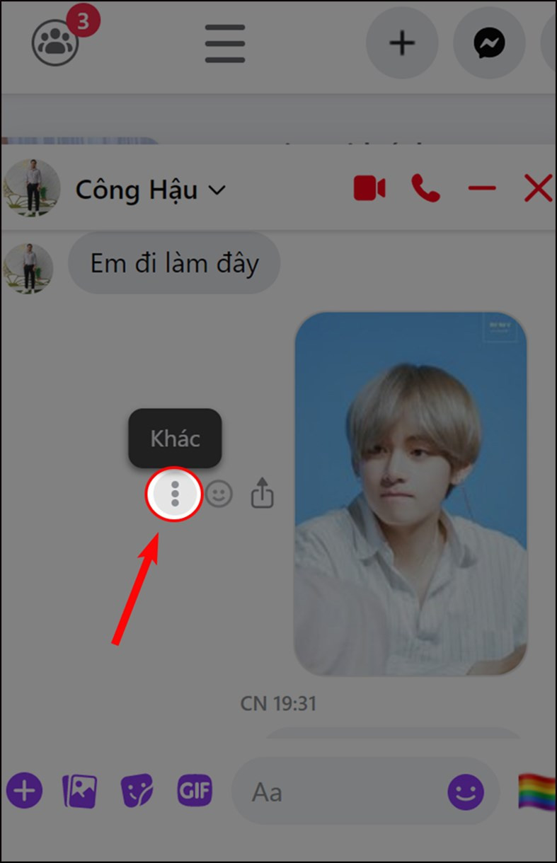 Xóa ảnh Messenger chỉ ở phía bạn trên máy tính