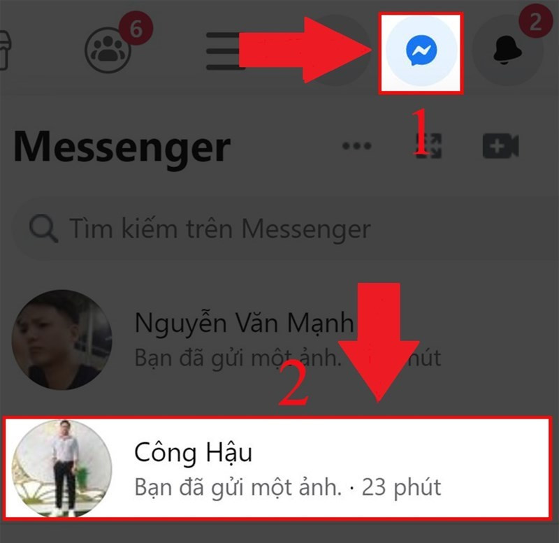 Xóa ảnh Messenger trên máy tính