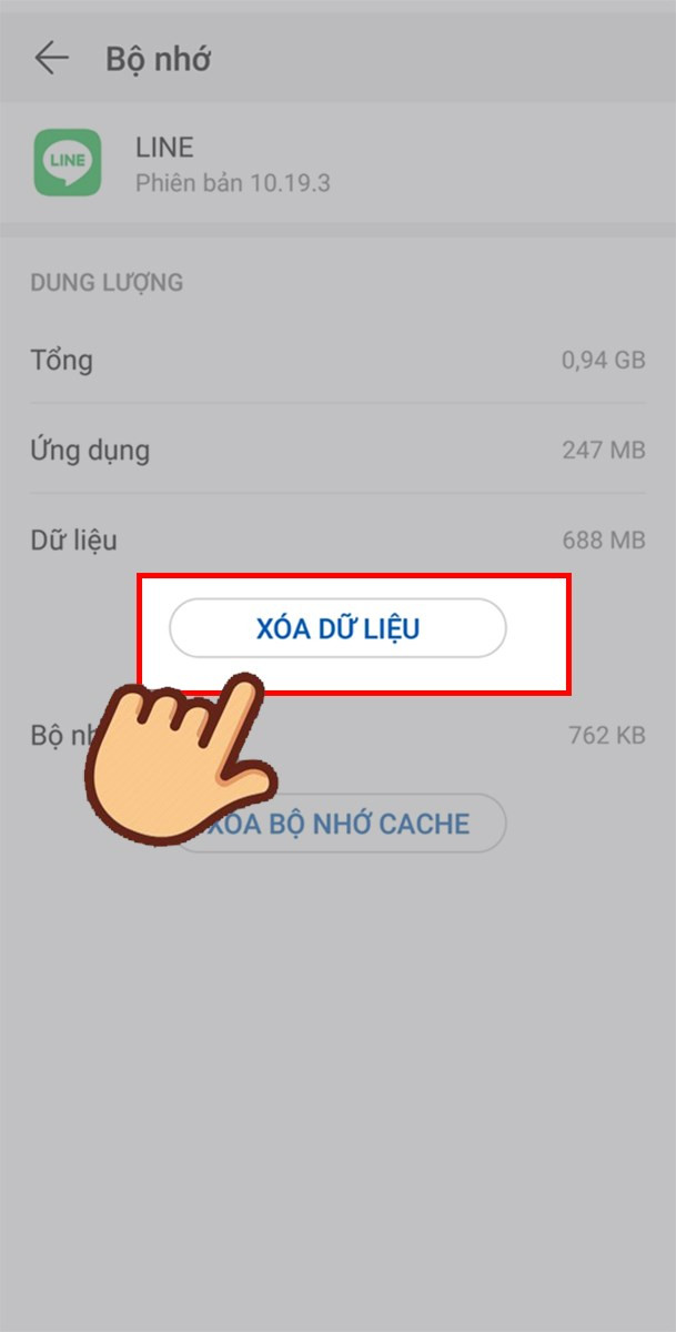 Xóa dữ liệu