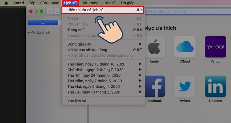 Xóa lịch sử Safari trên Macbook