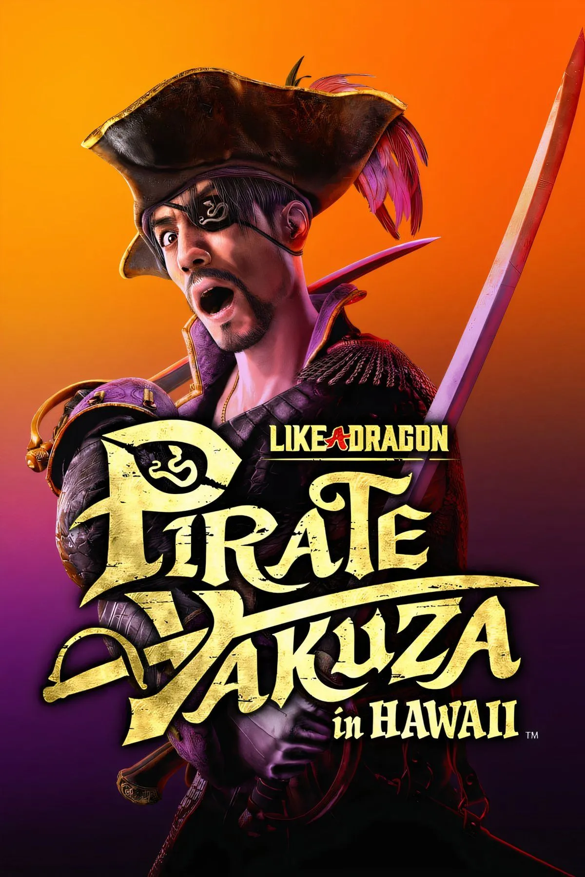 Ảnh bìa chính thức của game Like a Dragon Yakuza Cướp Biển ở Hawaii