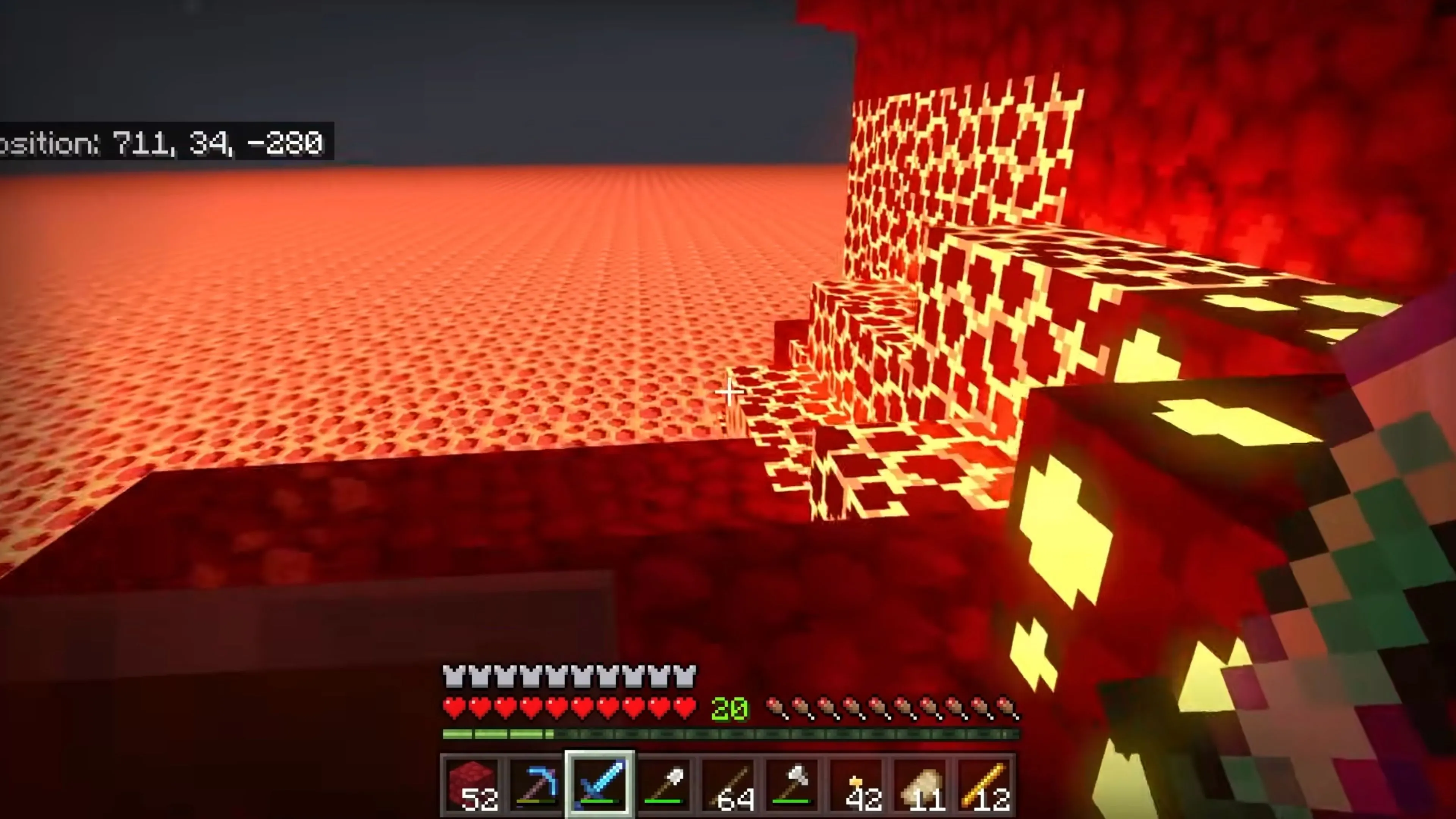 Ảnh chụp cảnh quan hùng vĩ trong thế giới khối Minecraft