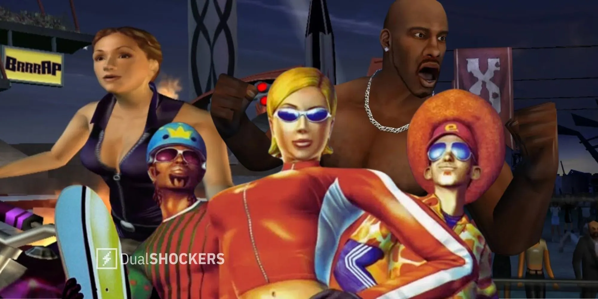 Ảnh chụp màn hình các game thể thao độc đáo của EA Sports BIG như SSX Tricky, Def Jam Vendetta và Freekstyle