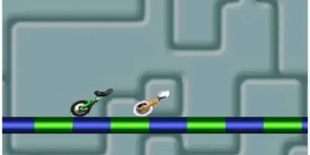 Ảnh chụp màn hình game đua xe platformer Uniracers trên SNES