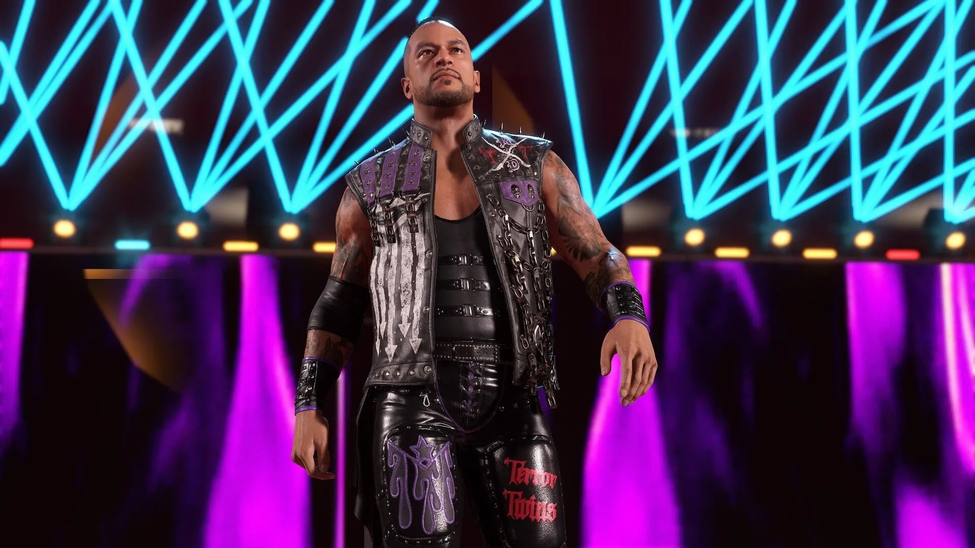 Ảnh chụp màn hình game WWE 2K25, hiển thị đồ họa và mô hình nhân vật chi tiết