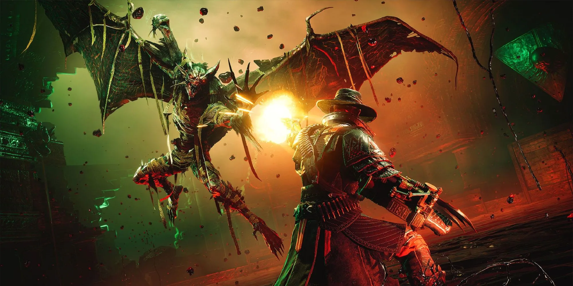 Ảnh chụp màn hình gameplay của Evil West đầy máu me