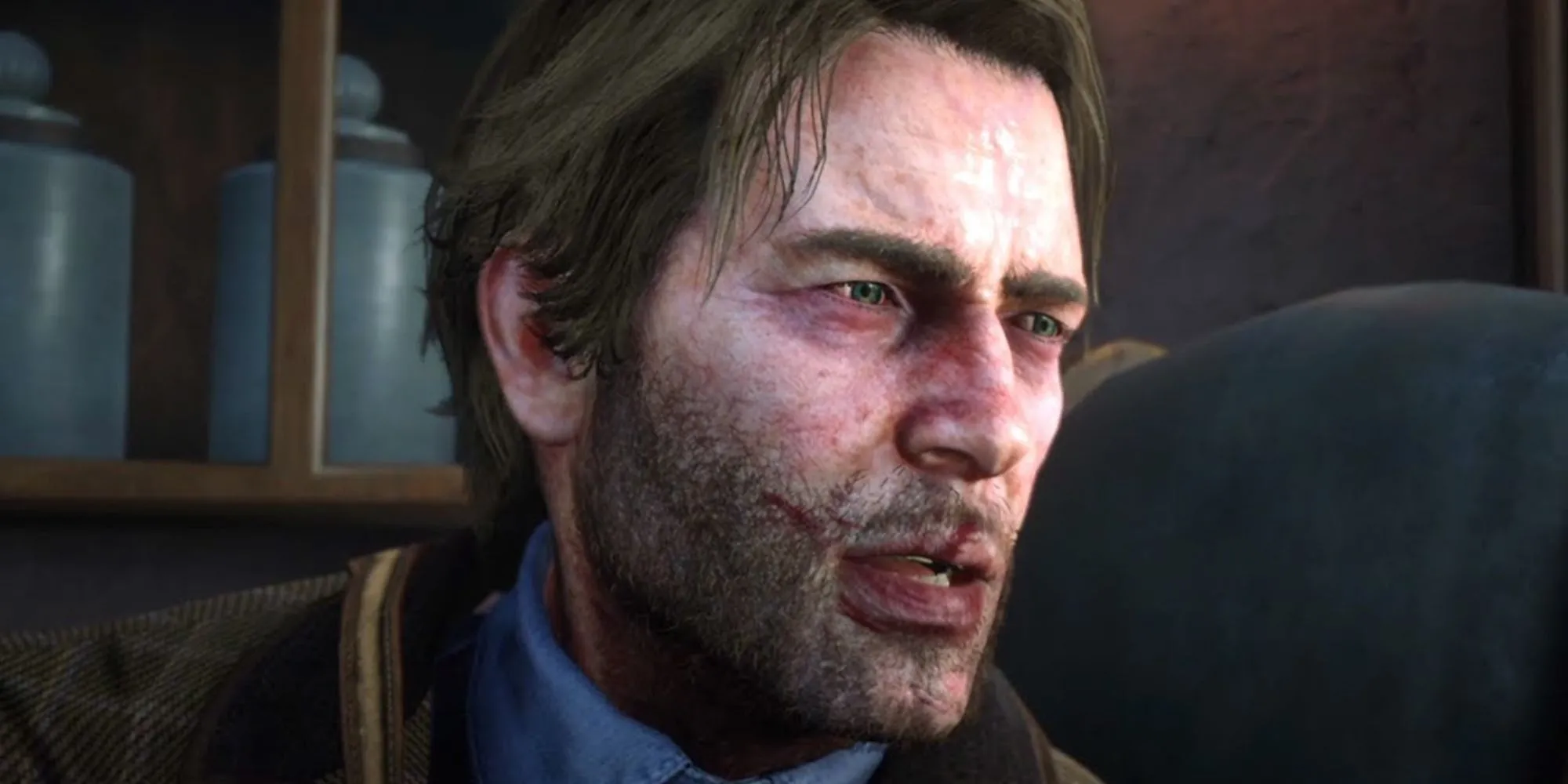 Arthur Morgan trong Red Dead Redemption 2 ho dữ dội, dấu hiệu của bệnh lao