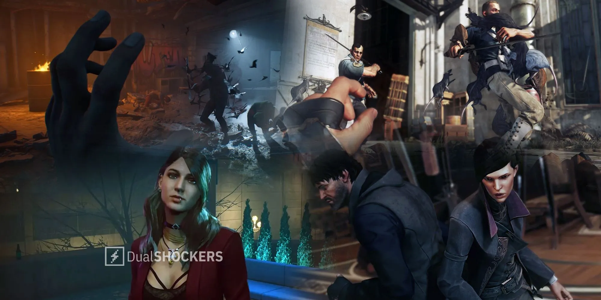 Artwork của Vampire The Masquerade Bloodlines 2 với phong cách gợi nhớ Dishonored