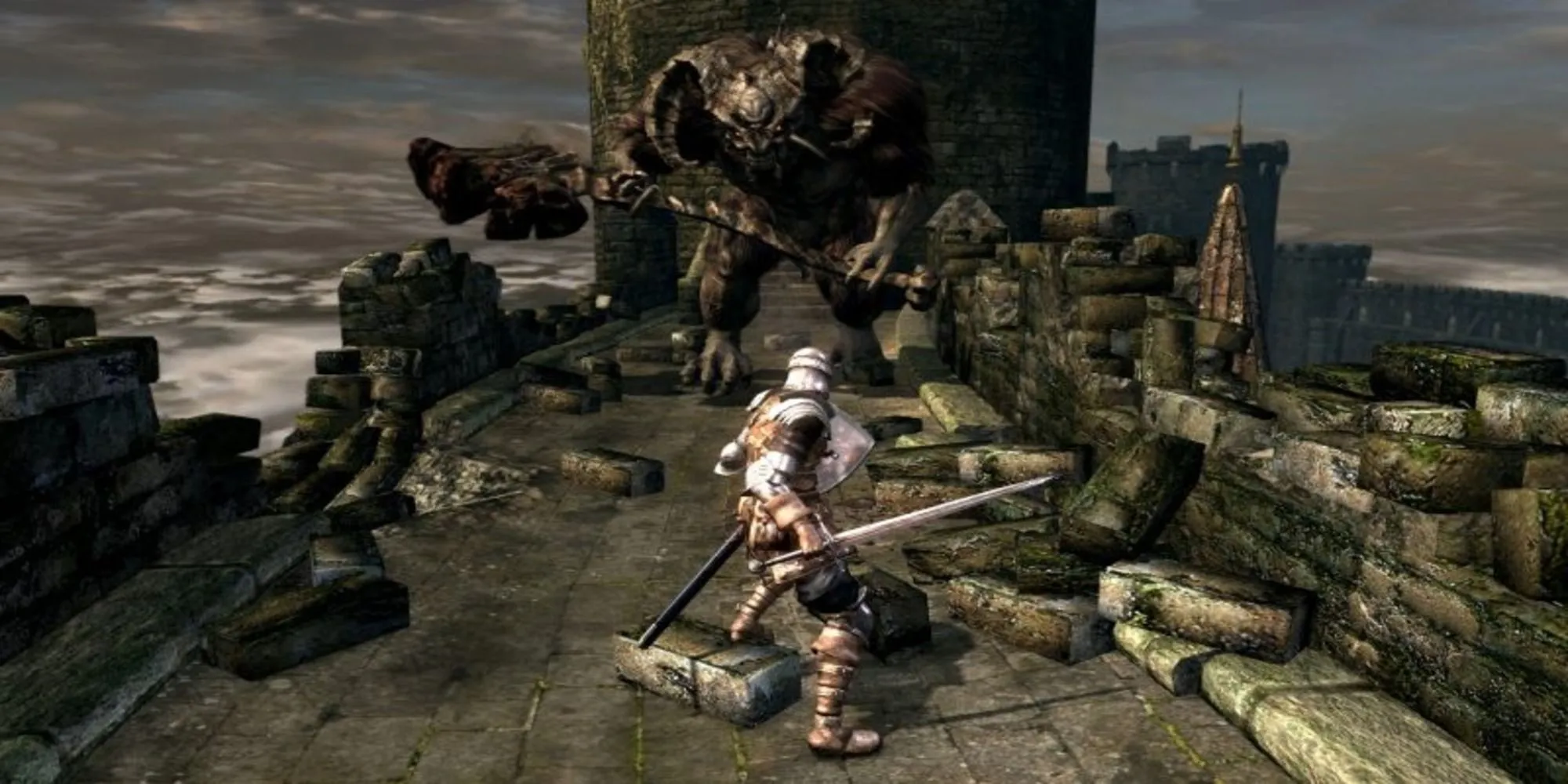 Boss Asylum Demon trong game Dark Souls, minh họa tiềm năng series hoạt hình tăm tối và bạo lực
