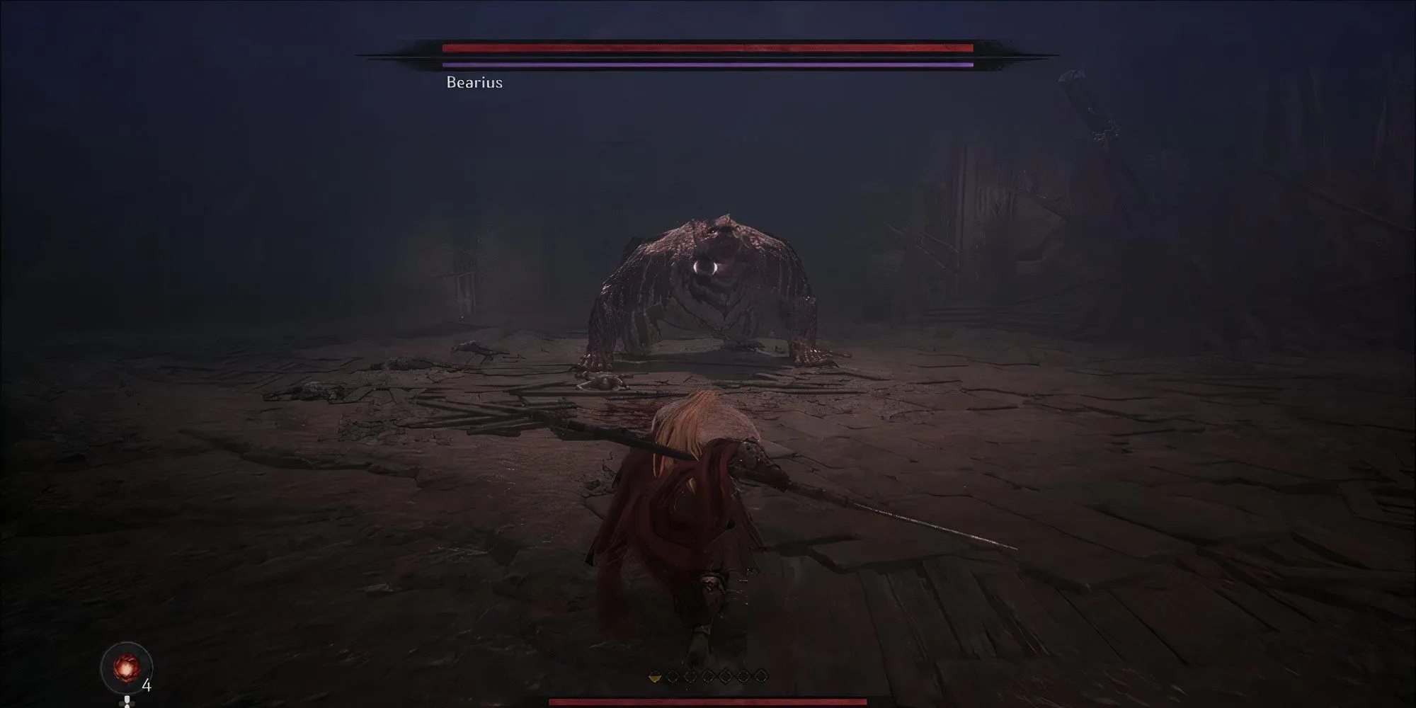 Boss Bearius trong The First Berserker Khazan với bộ kỹ năng tấn công mạnh mẽ