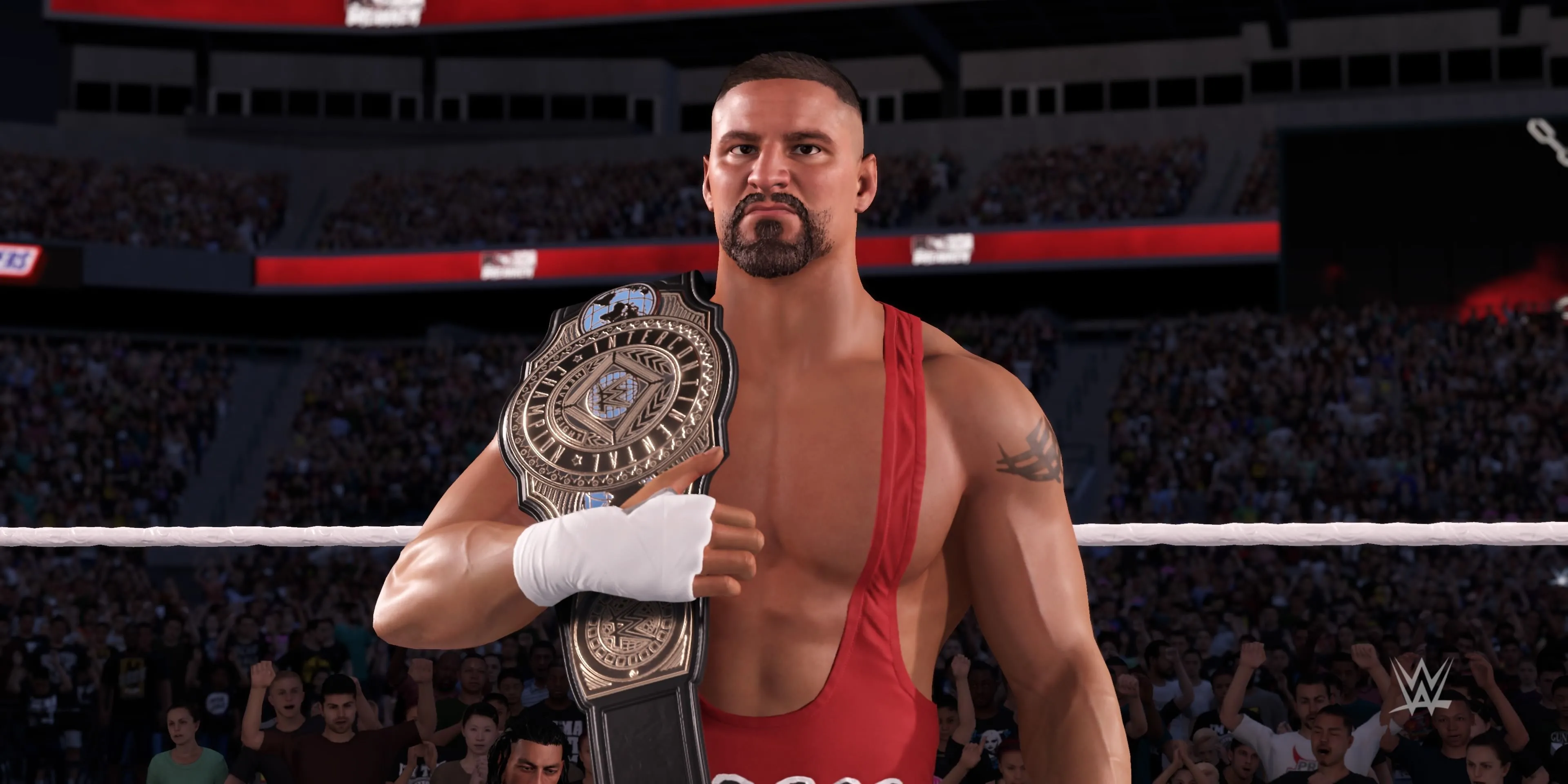 Bron Breakker trong game WWE 2K25 với sức mạnh vượt trội