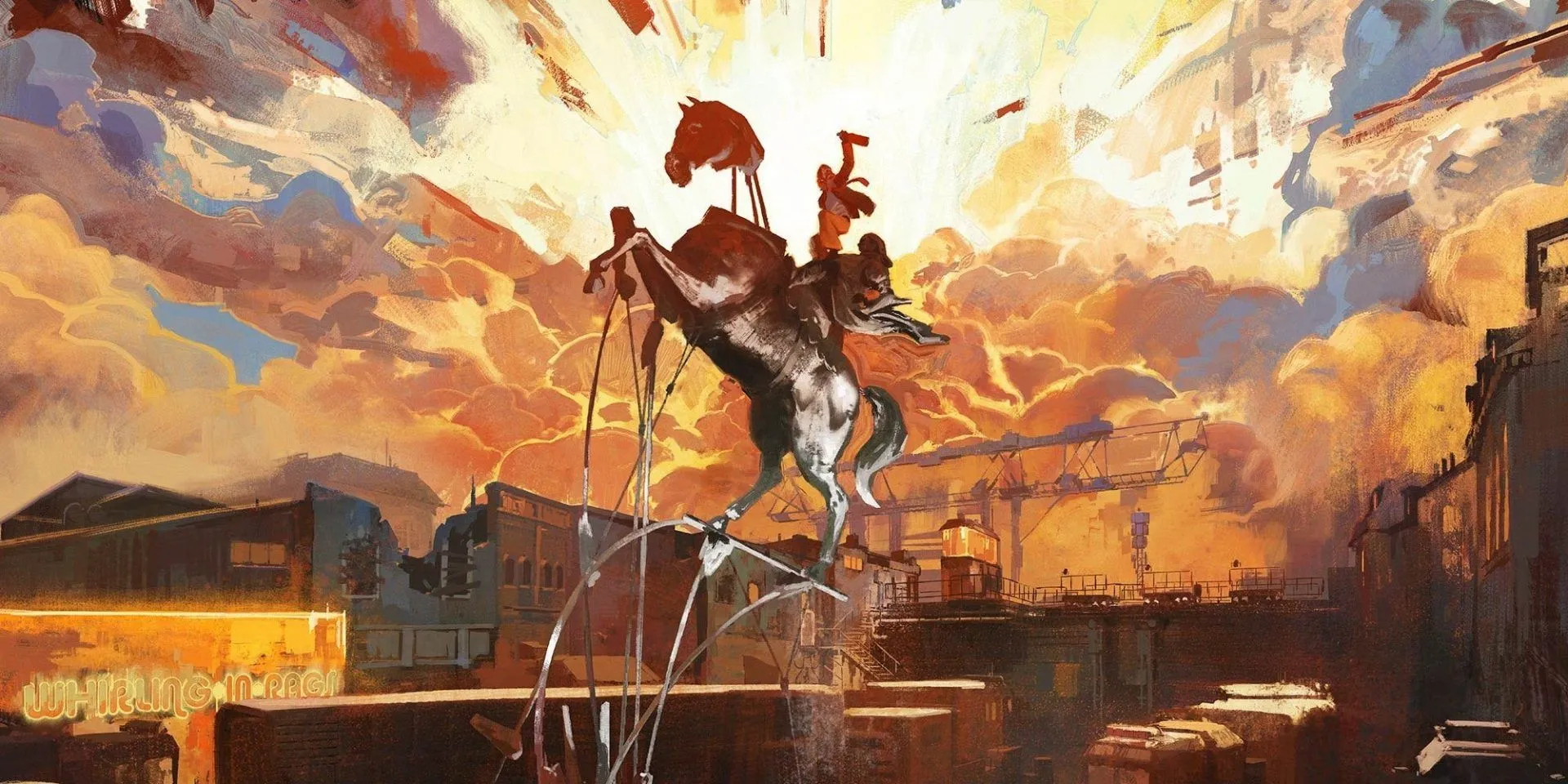 Bức tượng King Filippe III trong game Disco Elysium, biểu tượng của quá khứ khó khăn và sự mục nát đạo đức.