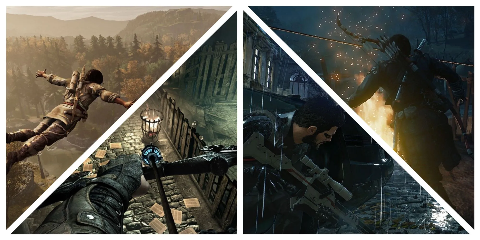 Các tựa game hành động lén lút thế giới mở nổi bật như Assassin's Creed và Ghost of Tsushima