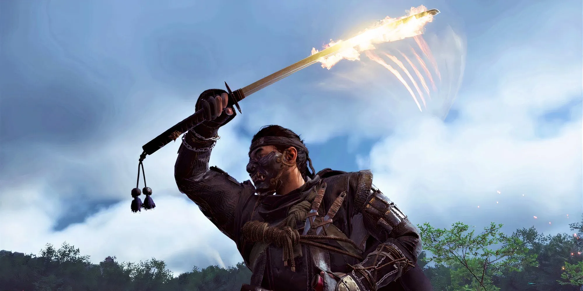 Cảnh chiến đấu đầy hành động trong game Ghost of Tsushima