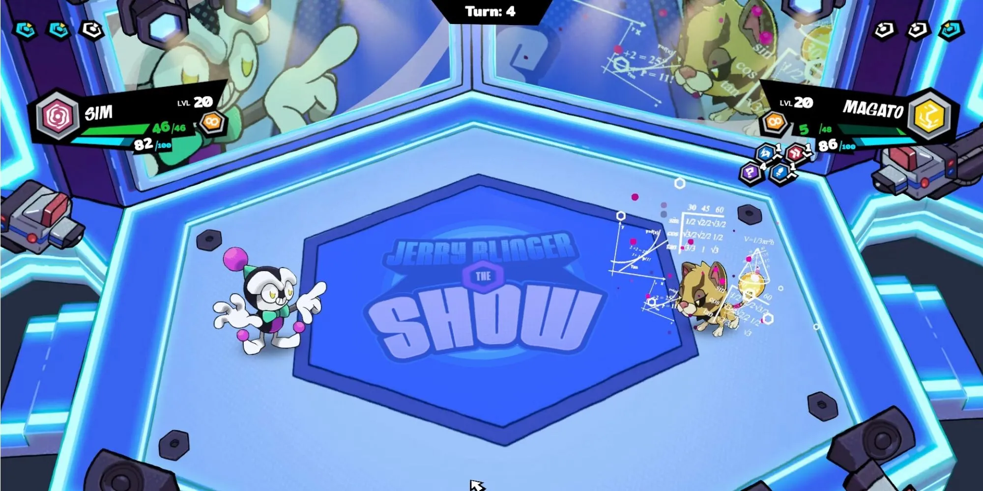 Cảnh chiến đấu trong game Bagdex, mô tả cơ chế gameplay bắt quái vật.