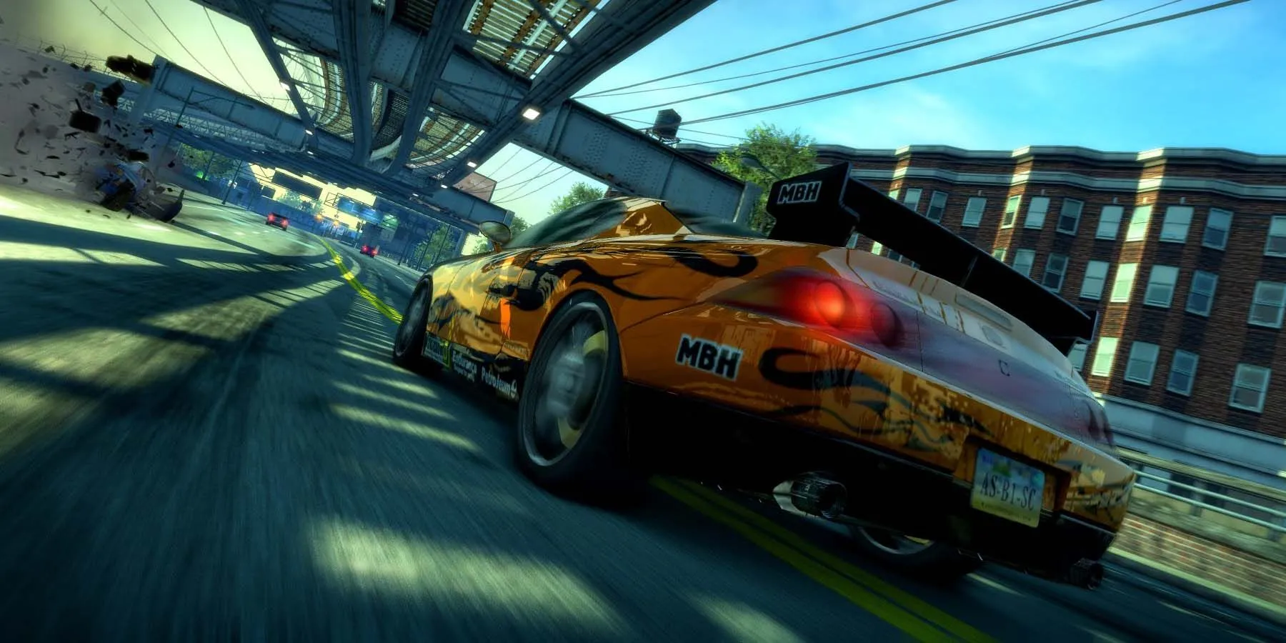Cảnh đua xe trong Burnout Paradise Remastered