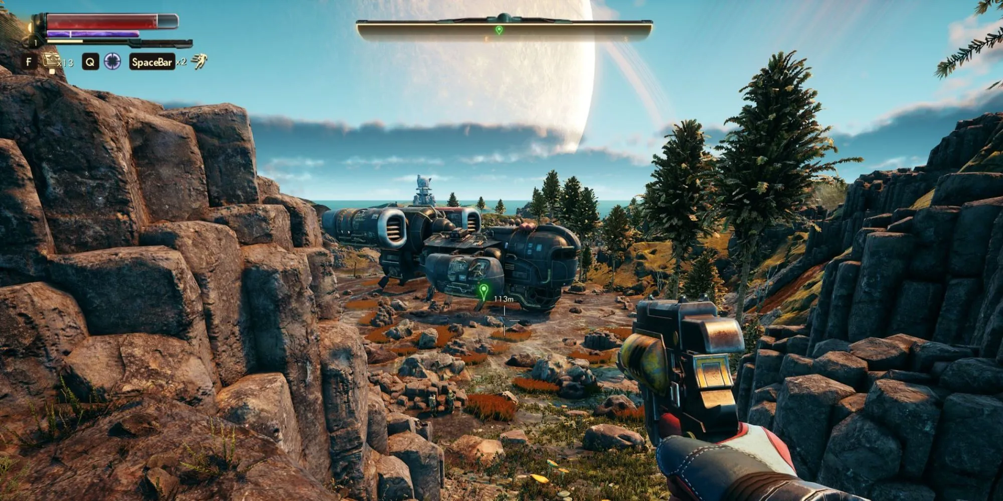 Cảnh mở đầu The Outer Worlds phi thuyền không gian