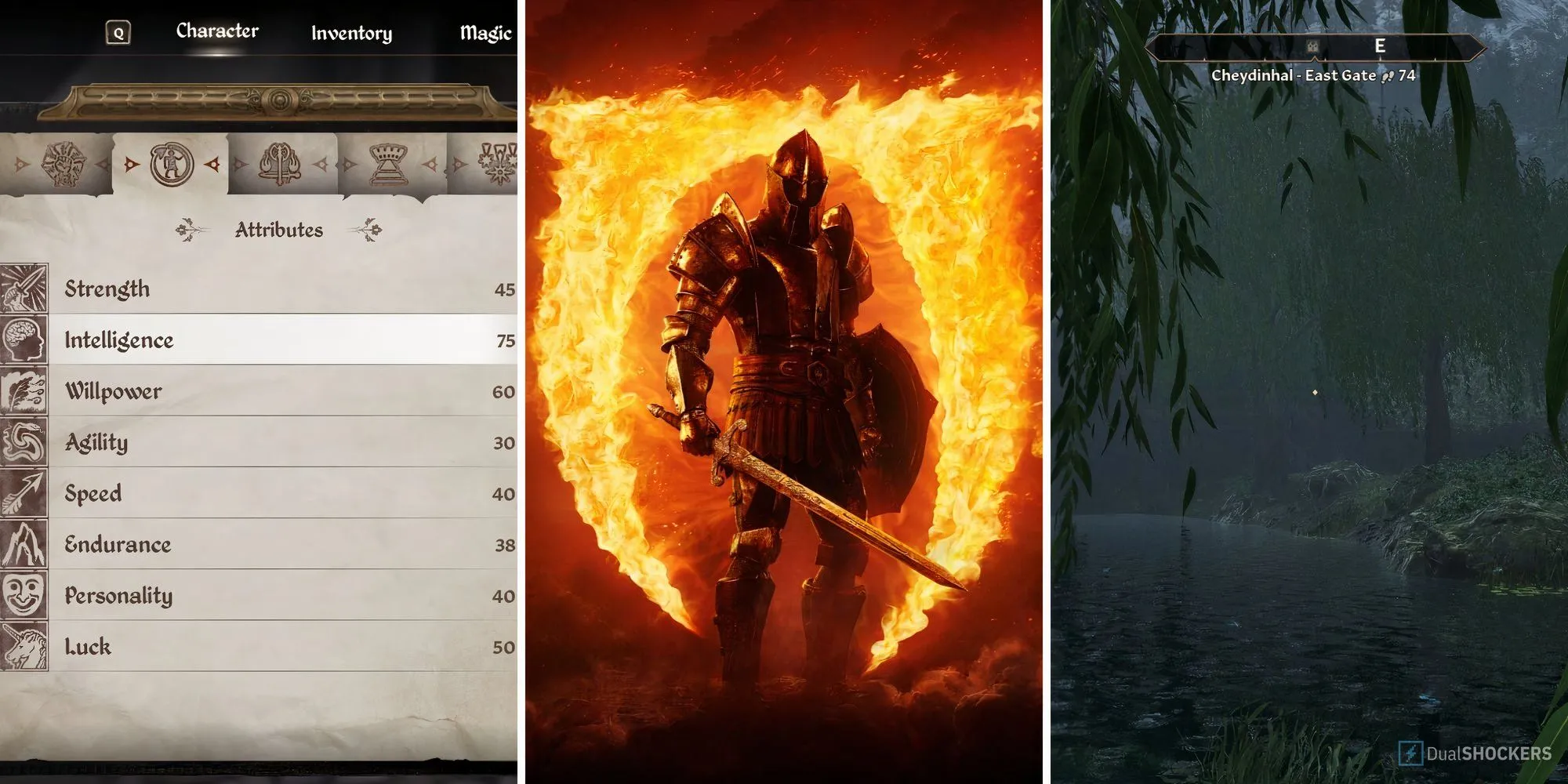 Cảnh quan trong The Elder Scrolls IV Oblivion Remastered, minh họa đồ họa cải tiến