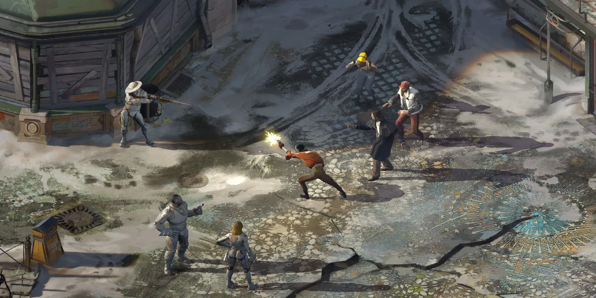 Cảnh trong game Disco Elysium