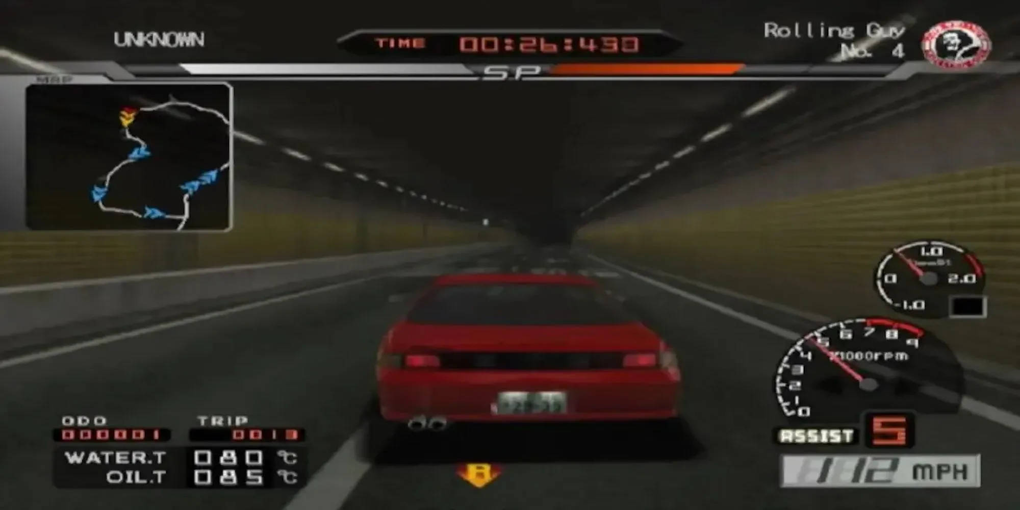 Chiếc xe đua độ phong cách JDM trong Tokyo Xtreme Racer 3 trên đường phố đêm PS2