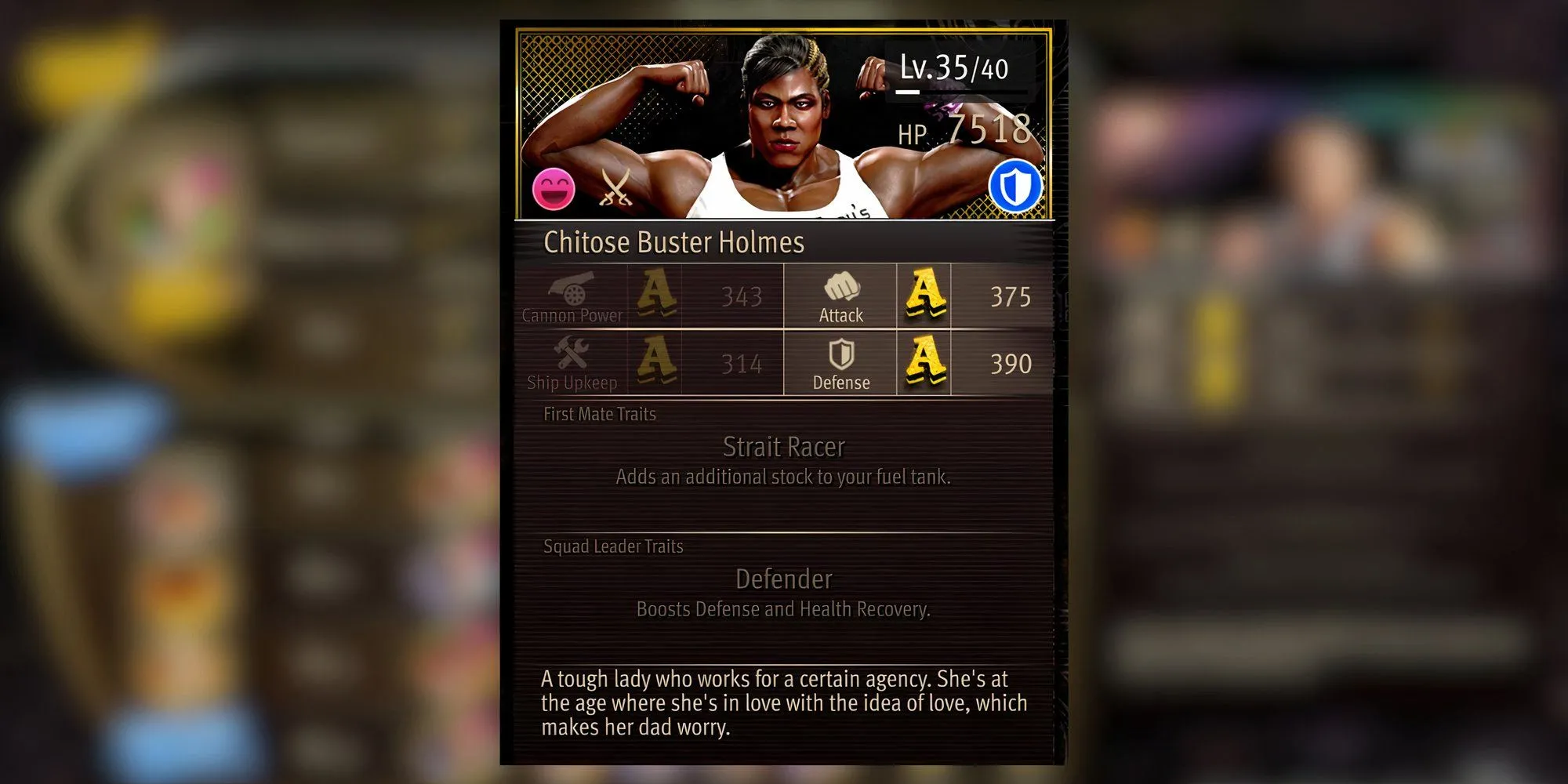 Chitose Buster Holmes, nữ thuyền viên mạnh mẽ của Goro Pirates trong Pirate Yakuza