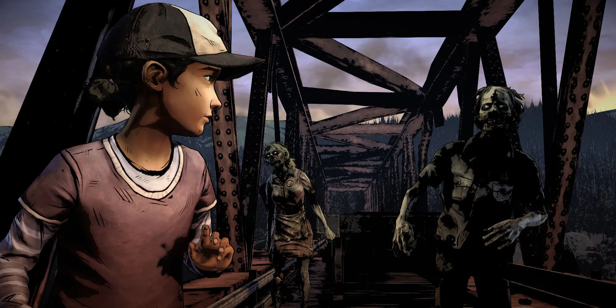 Clementine, nhân vật chính The Walking Dead Telltale, đối mặt với lũ zombie, biểu tượng cho sự trưởng thành và khả năng sinh tồn của cô trong thế giới khắc nghiệt.