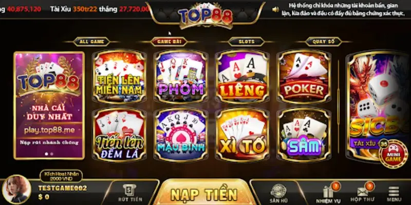 Cổng game Top88 - Nền tảng giải trí hấp dẫn hàng đầu 3 Cổng game Top88 – Nền tảng giải trí hấp dẫn hàng đầu