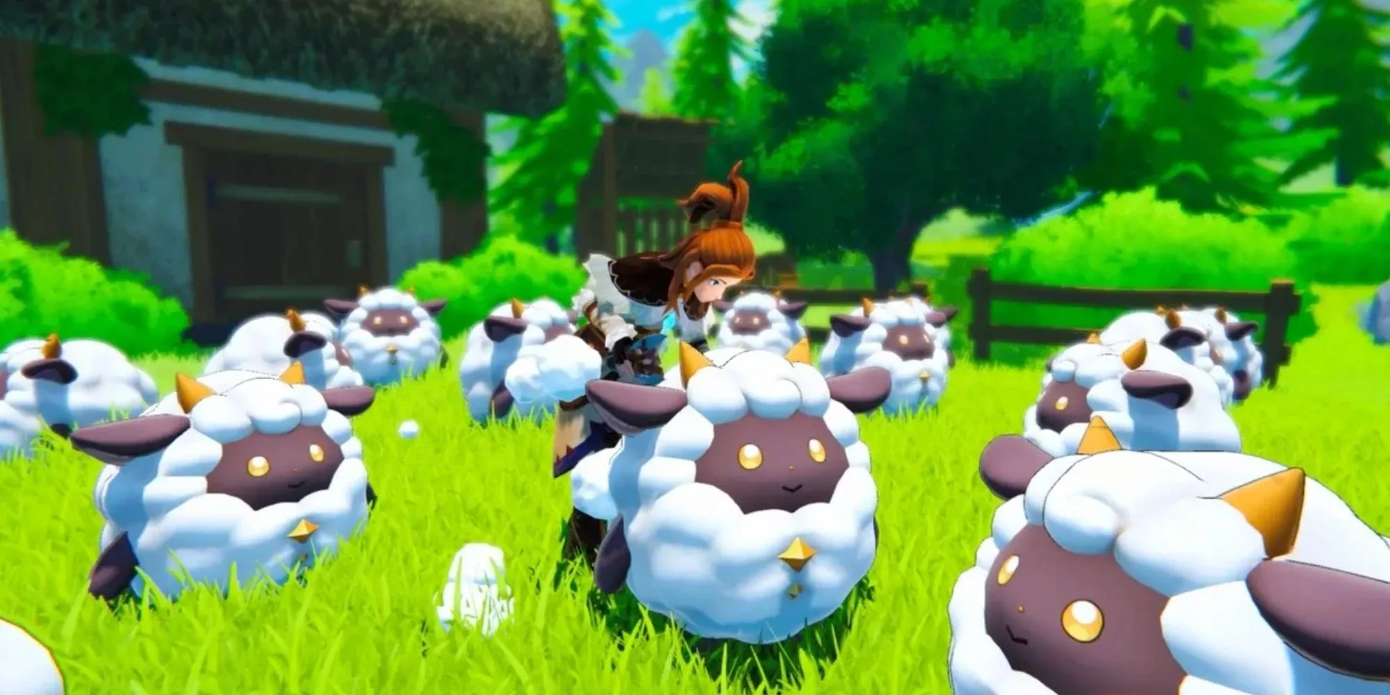 Đàn Pal Lamball trong game Palworld
