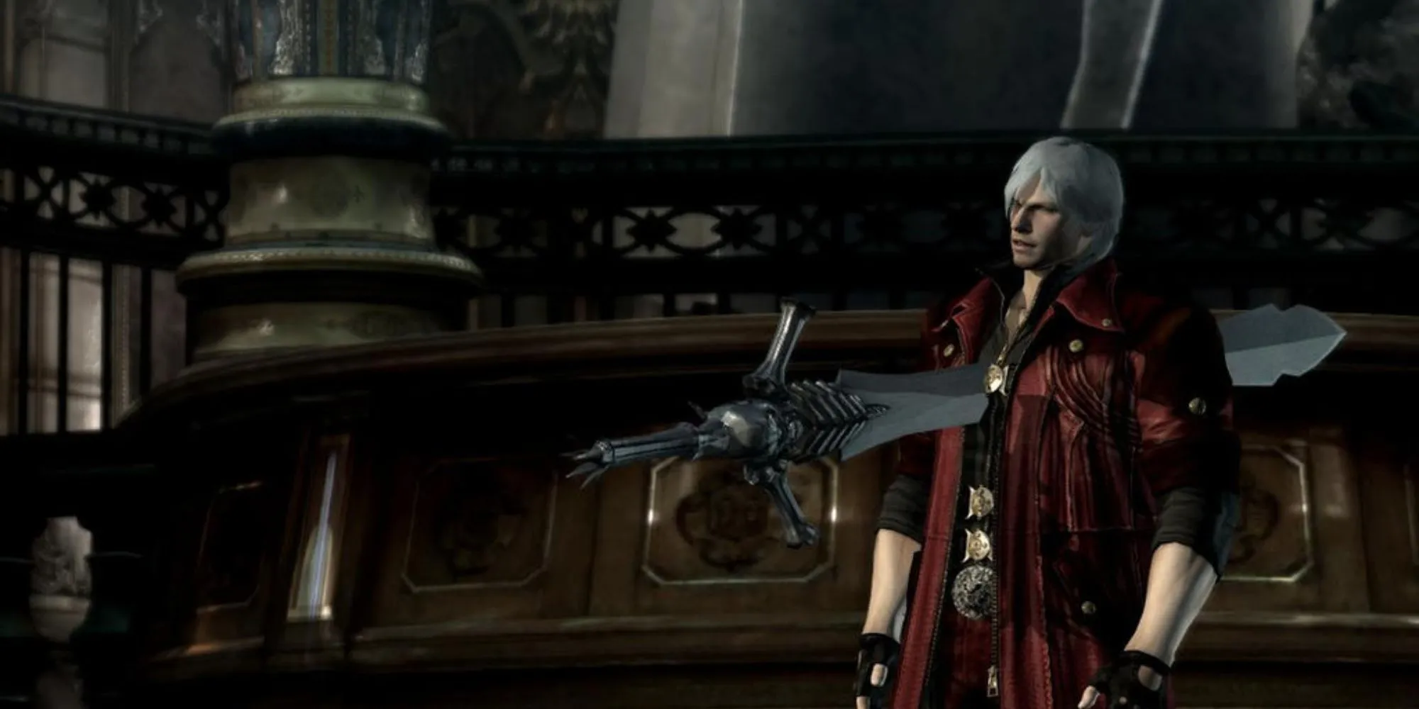 Dante bị đâm bởi thanh kiếm Rebellion trong Devil May May Cry