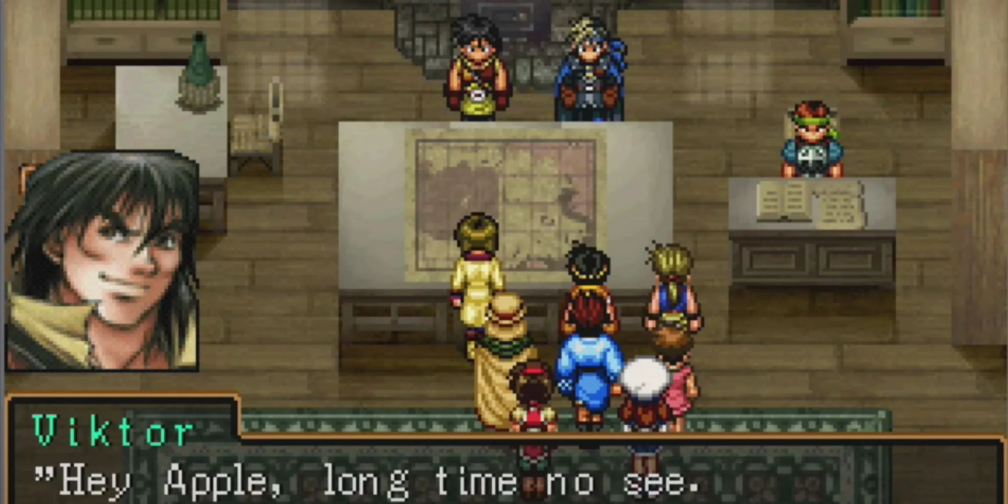 Đội hình chiến đấu đa dạng trong Suikoden II với các nhân vật 2D
