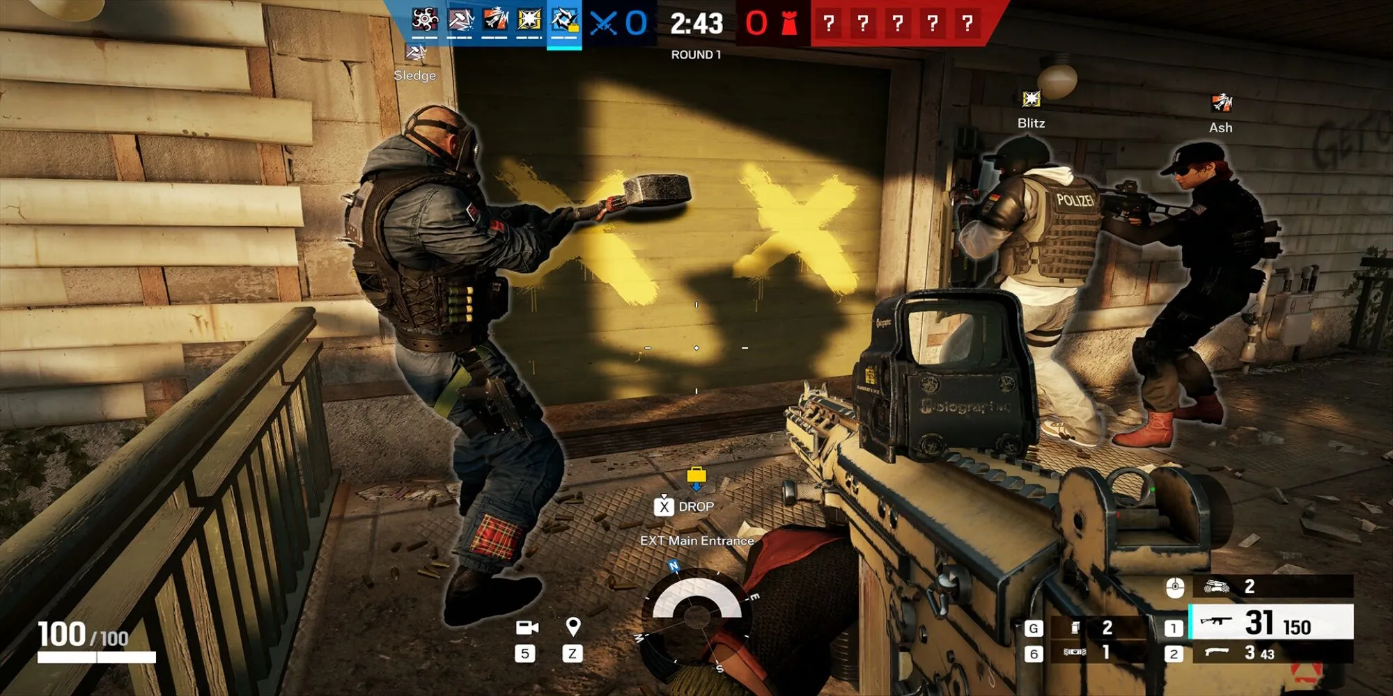 Gameplay chiến thuật căng thẳng trong Rainbow Six Siege với đặc nhiệm đang làm nhiệm vụ