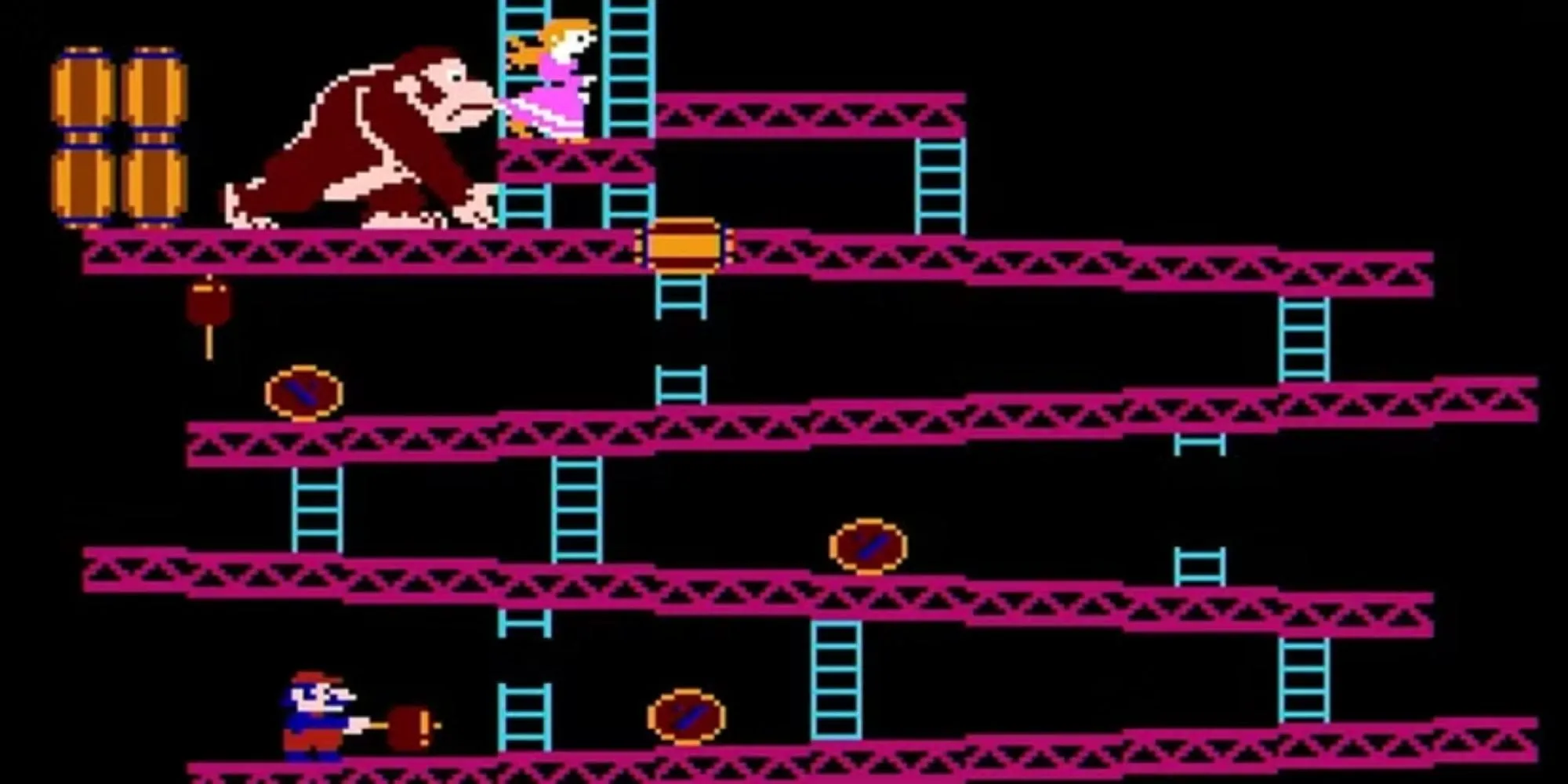 Gameplay của Donkey Kong phiên bản arcade cổ điển