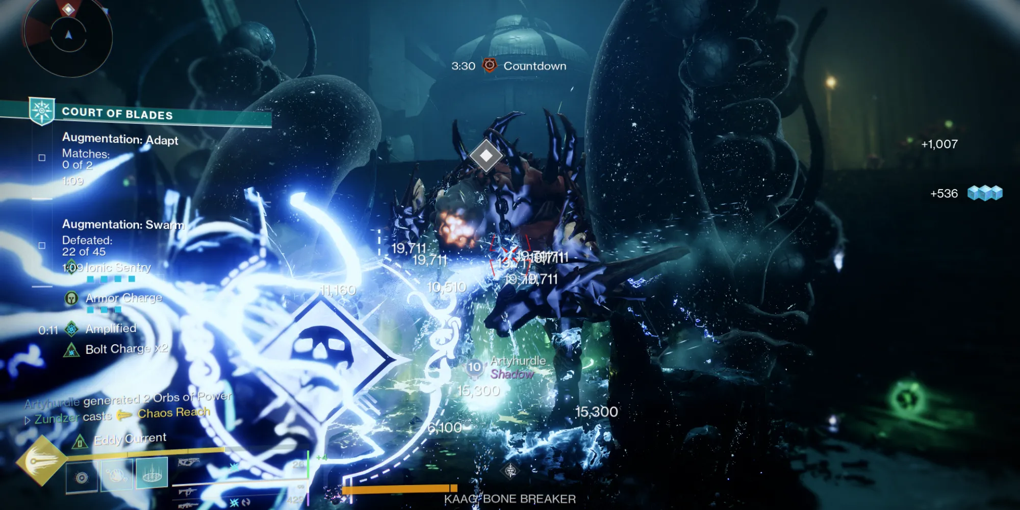 Giao diện hoạt động Court of Blades trong Destiny 2