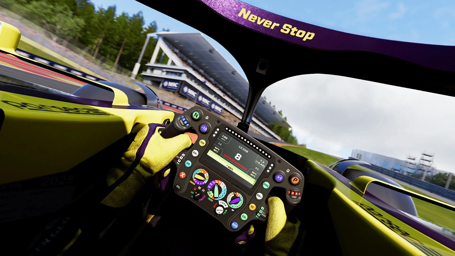 Giao diện quản lý đội hoặc Career Mode trong F1 25