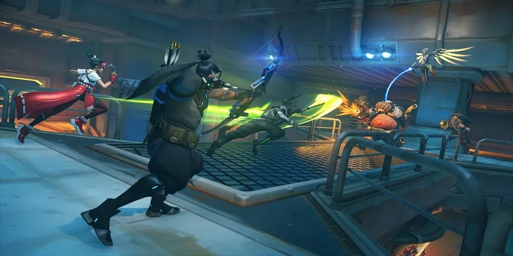 Hai đội Overwatch 2 chiến đấu trên bản đồ New Junk City, minh họa cho game và cộng đồng