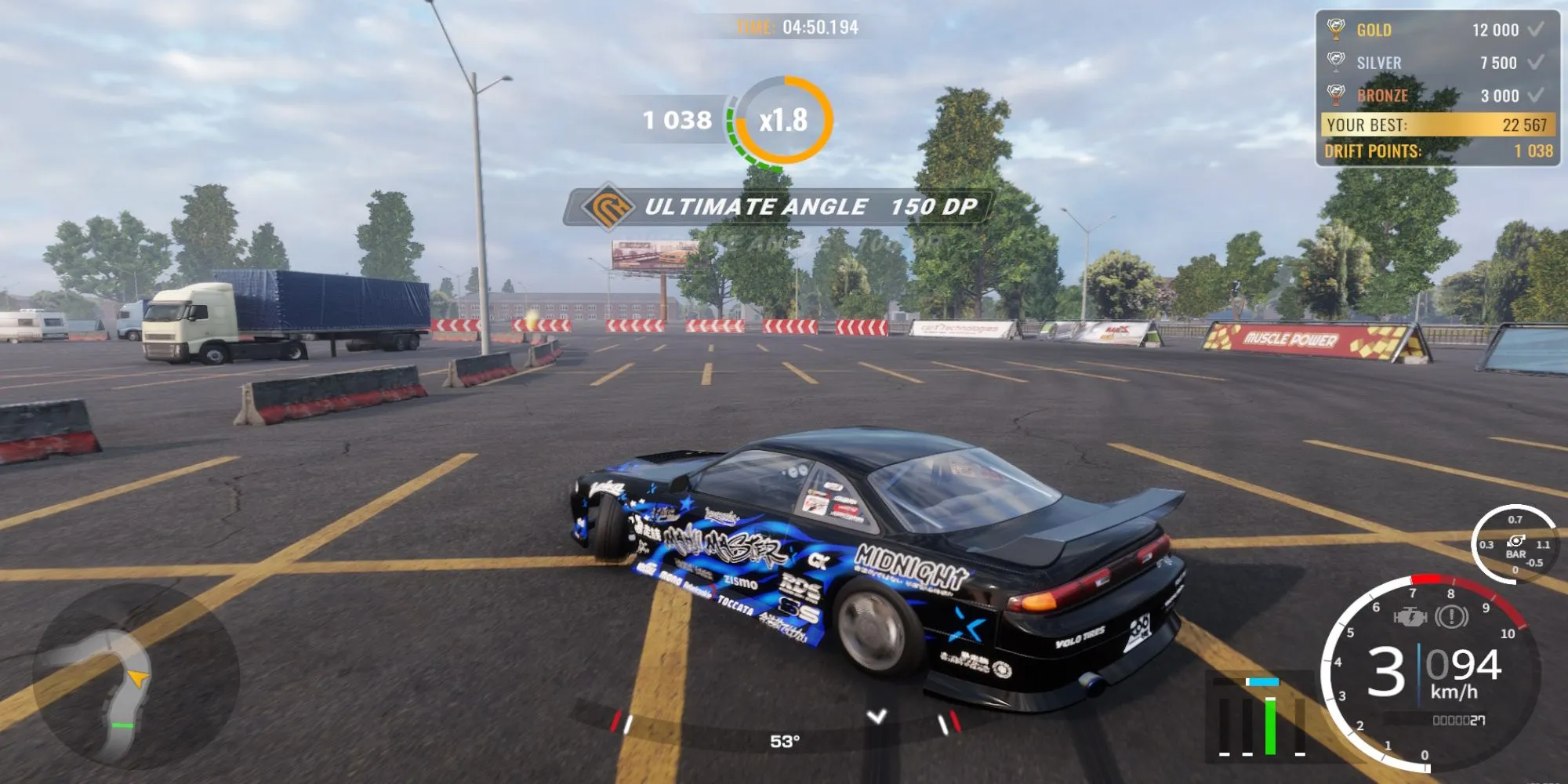 Hai xe drift song song cực đỉnh trong chế độ Tandem Races của CarX Drift Racing Online, game đua xe co-op thử thách kỹ năng