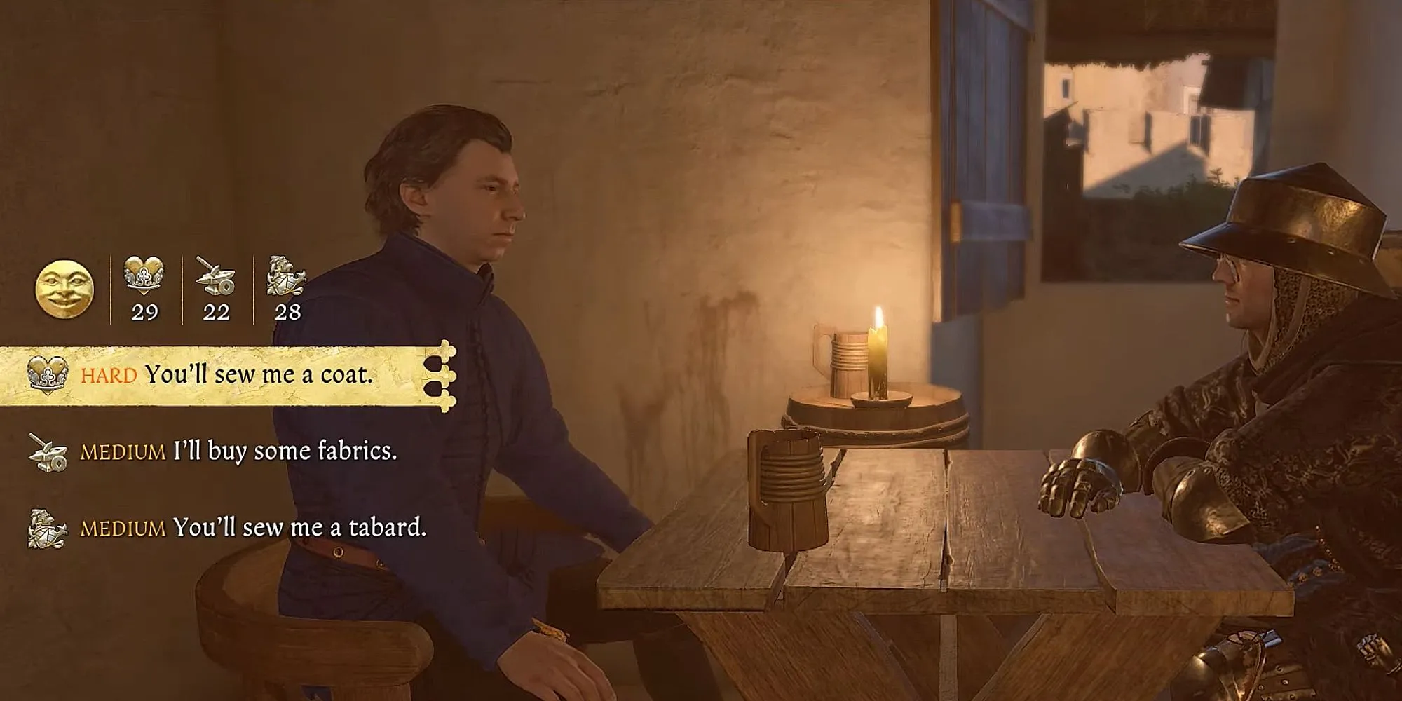 Henry đối thoại với thương nhân Latsek tại quán rượu Hangman's Haltern, KCD2