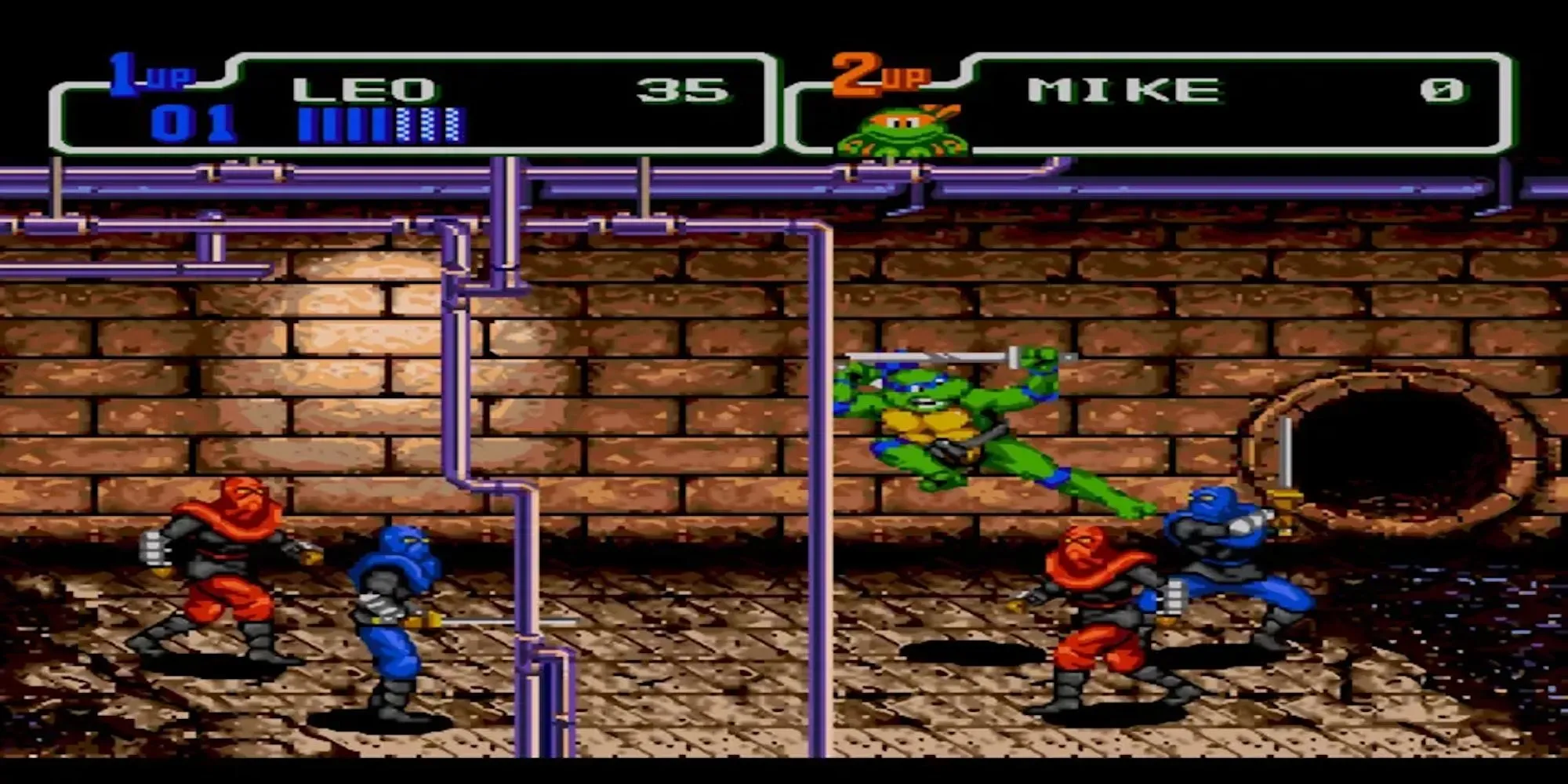 Hình ảnh gameplay game TMNT The Hyperstone Heist trên Sega Genesis